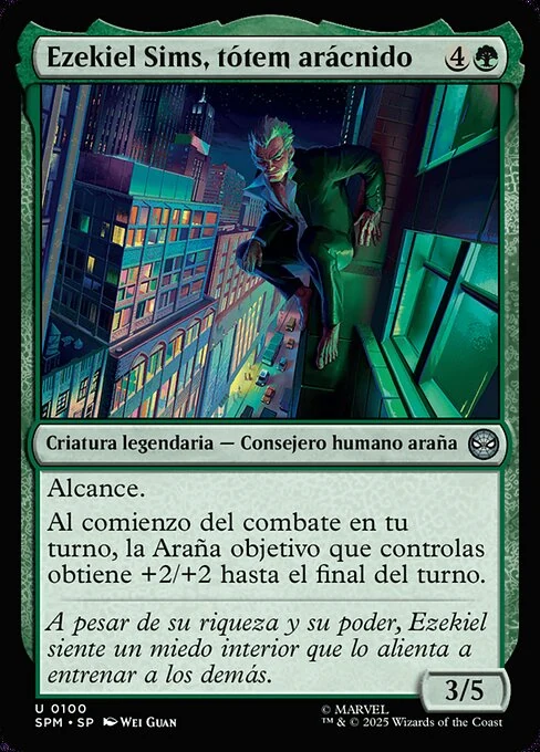 Ezekiel Sims, tótem arácnido