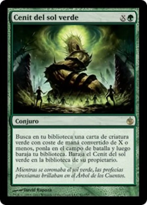 Cenit del sol verde