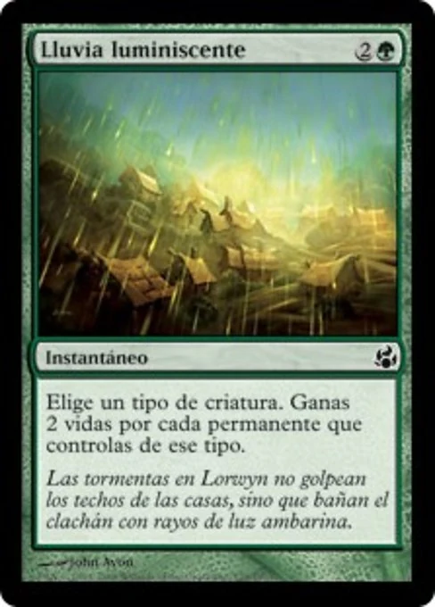 Lluvia luminiscente