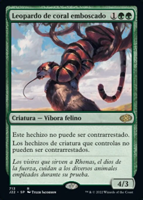 Leopardo de coral emboscado