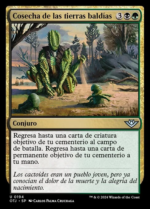Cosecha de las tierras baldías