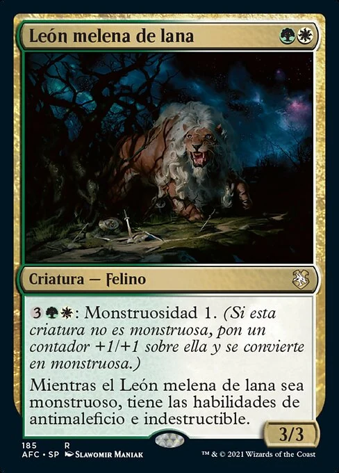 León melena de lana