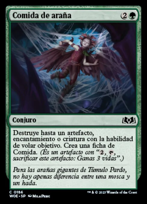Comida de araña