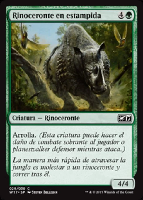 Rinoceronte en estampida